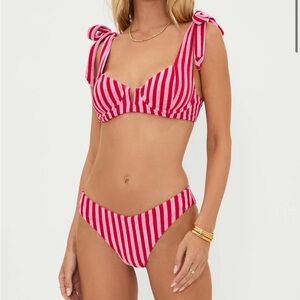Beach Riot Vanessa Bikini Bottom in Candy Stripe.